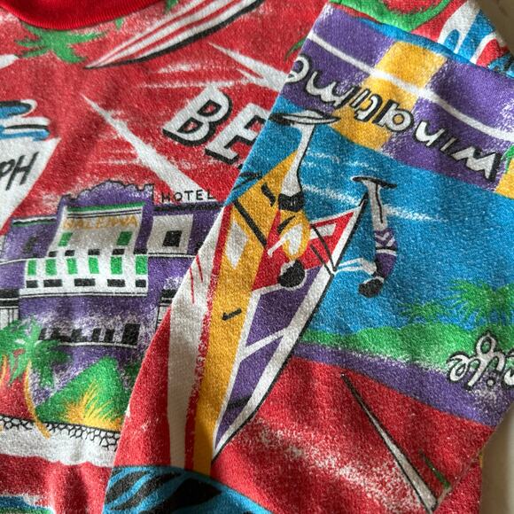 Vintage Scoreboard red Hawaii Beach surf boys sweatshirt sz 7 made in usa surf - Picture 7 of 7